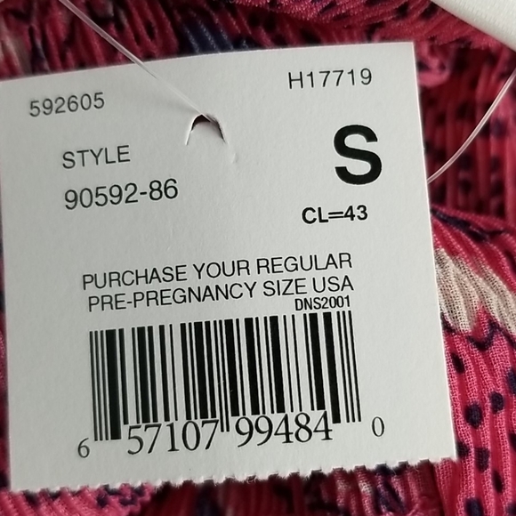 Motherhood Maternity Smocked Pink Floral Belted Blouse Small - Picture 5 of 10